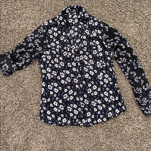 Women’s express portofino floral shirt size xs